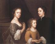 Mary Beale Self-Portrait with her Husband,Charles,and their Son,Bartholomew oil on canvas